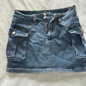 Fashion Brand Company Blue Denim Mini Skirt